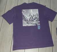 Nowy T-shirt H&M fioletowy z nadrukiem