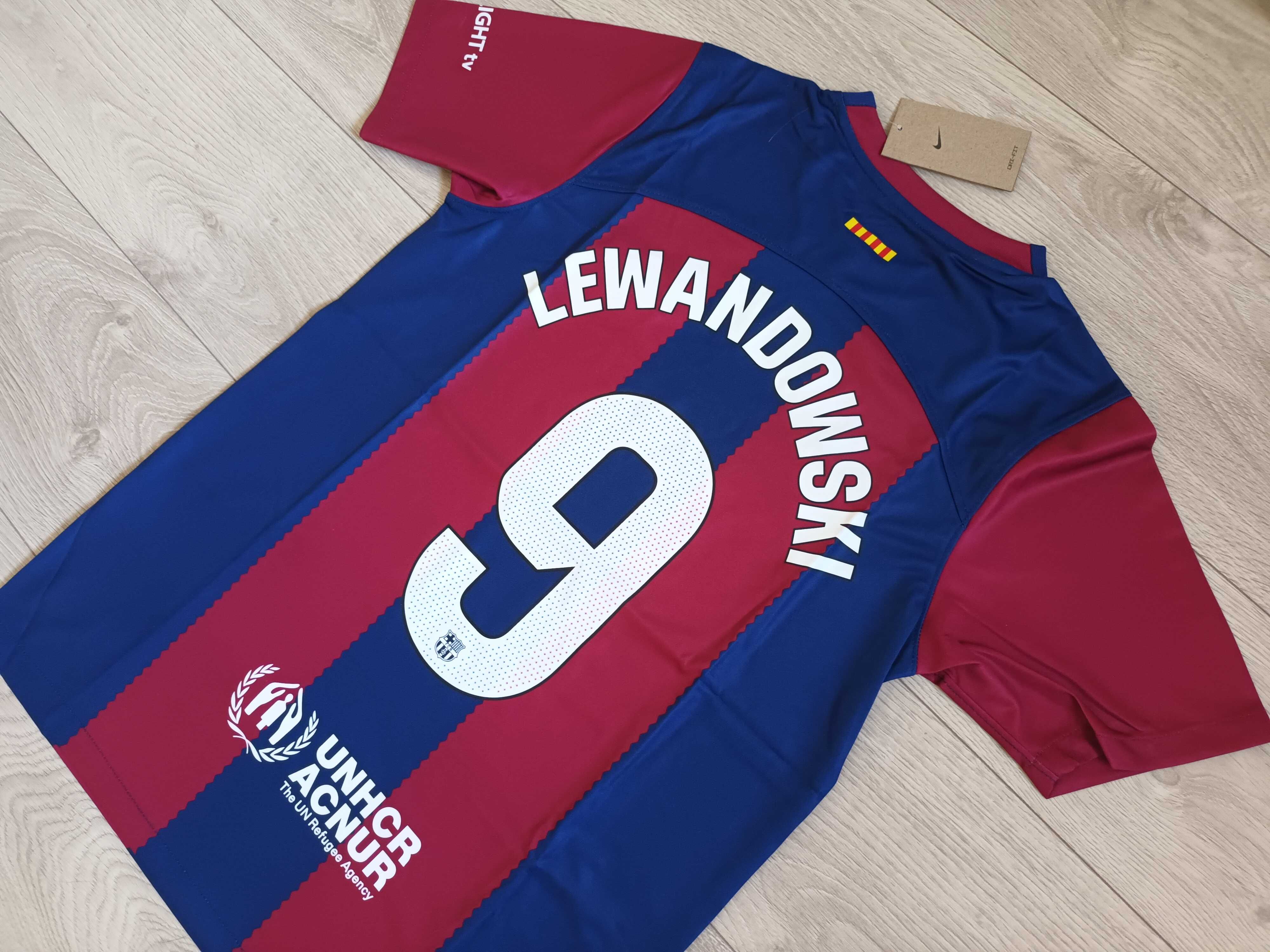 2023/2024 Koszulka FC BARCELONA LEWANDOWSKI 9 23/24 w 24H S M L XL XXL