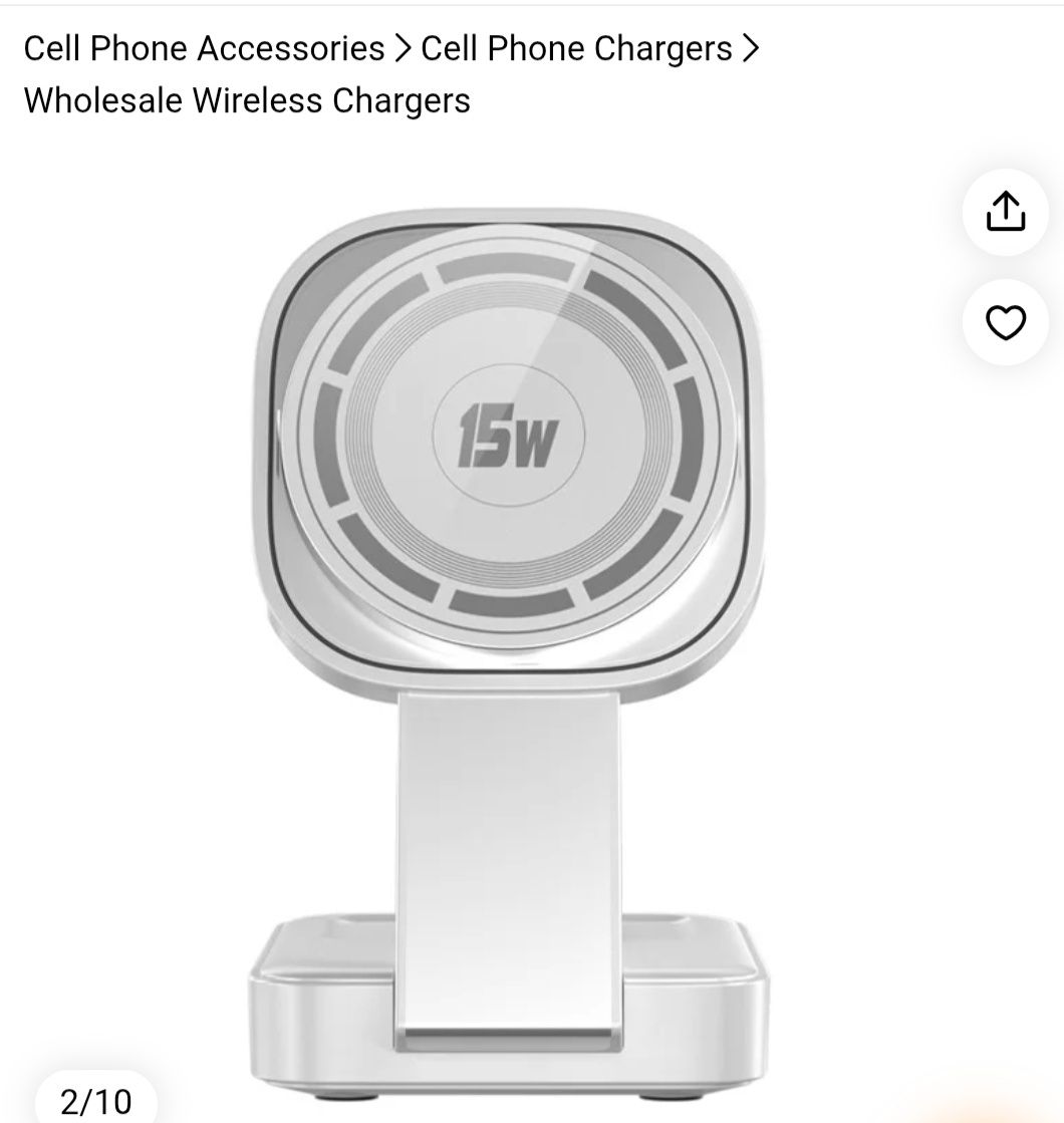 C40 3 w 1 składany stojak ładujący telefon zegarek słuchawki 15 W