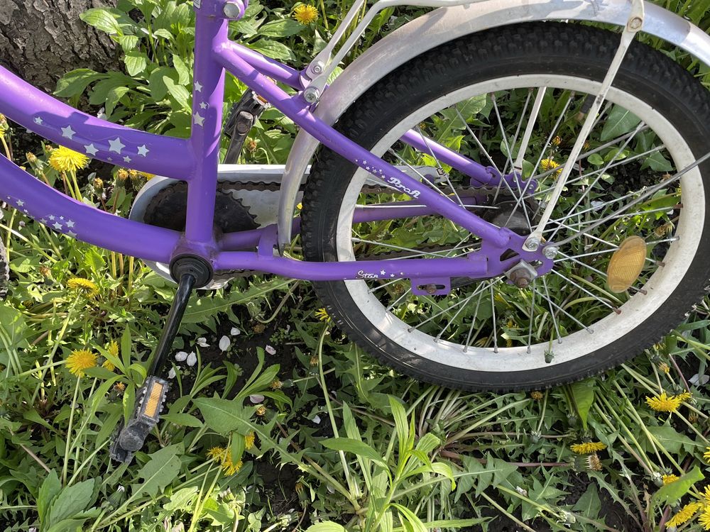 Велосипед дитячий фіолетовому кольорі