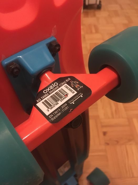 Big Yamba Cruiser Skateboard - Blue/Coral Gradient oxelo