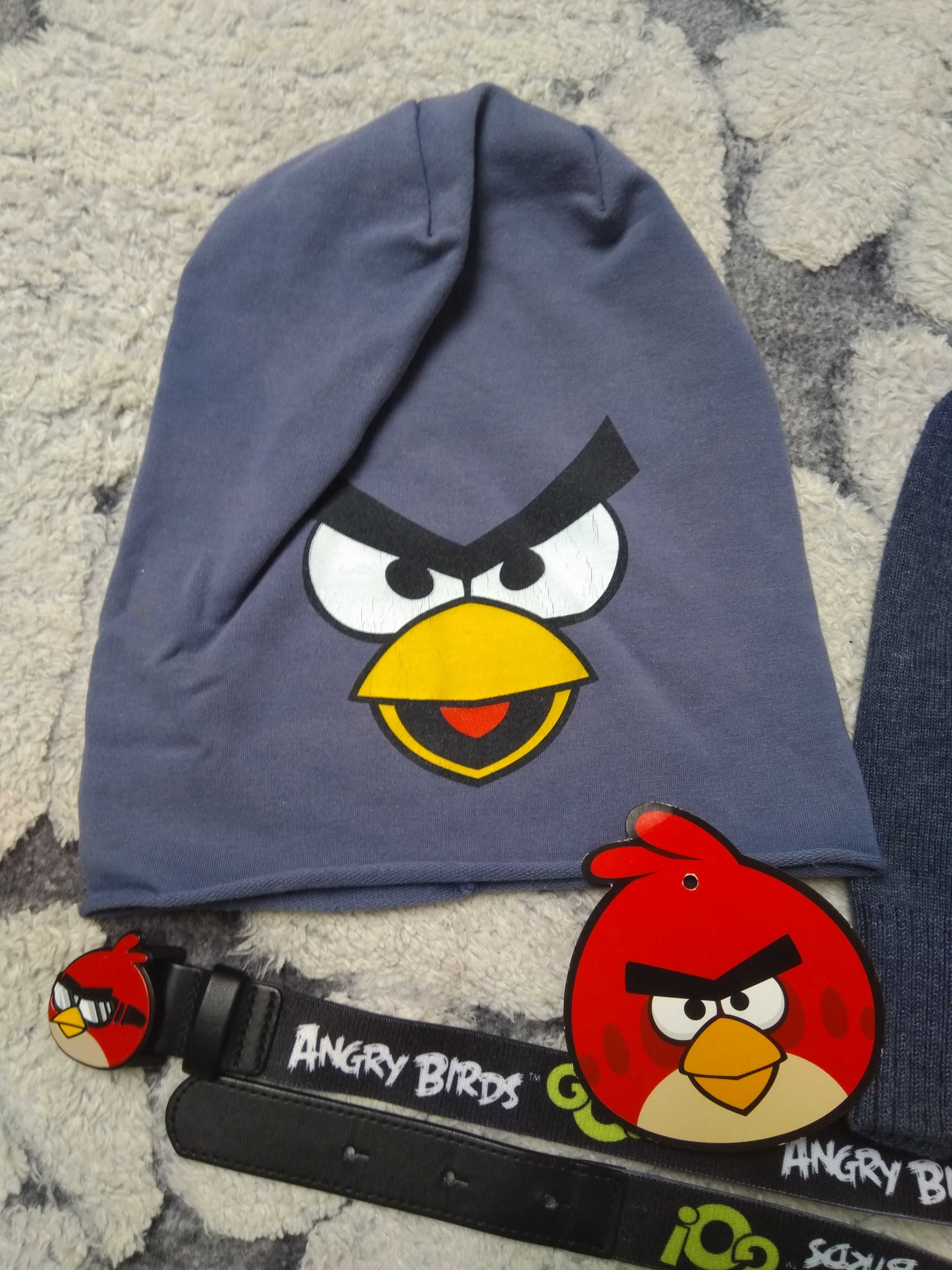 Zestaw czapka bawełniana wiosenna jesienna Angry Birds + pasek H&M