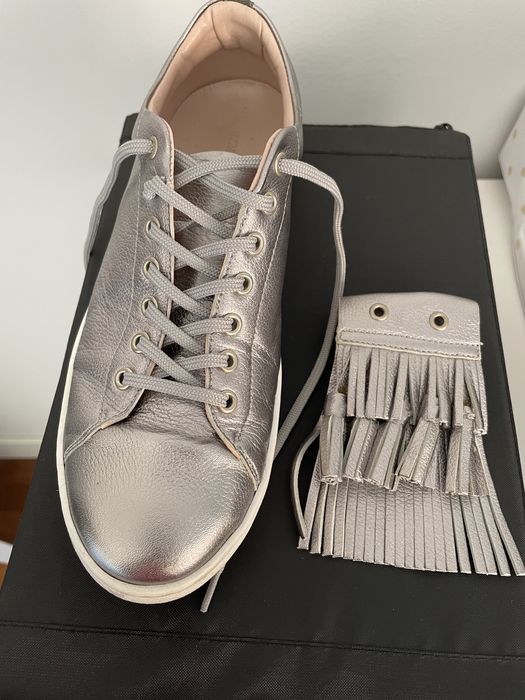 Ténis Uterque em pele com acessório amovível