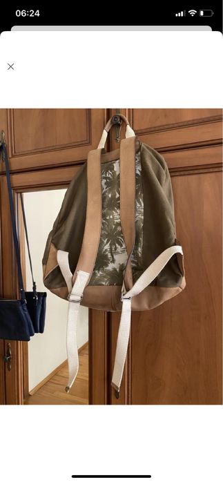 Рюкзак zara текстиль/шкіра