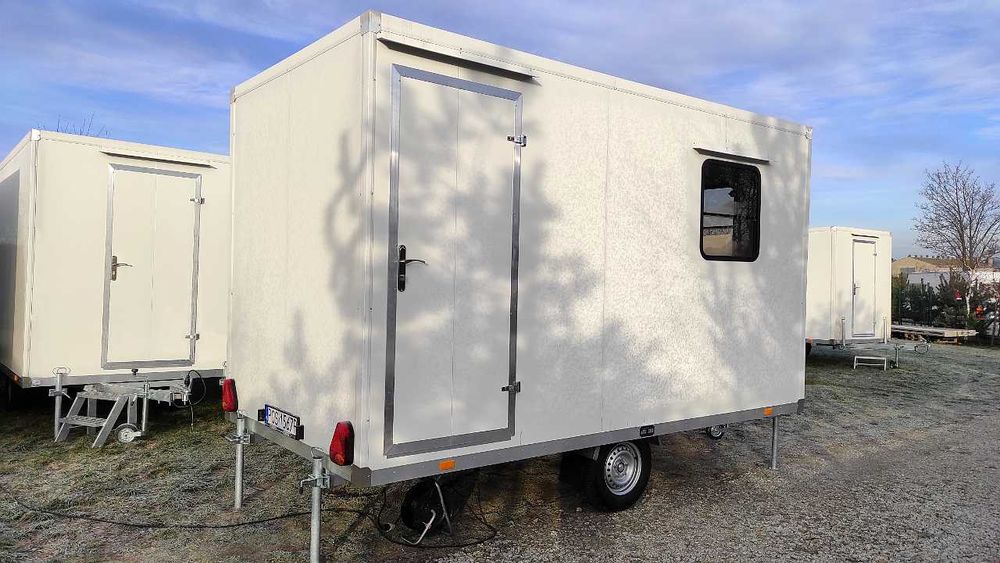 Przyczepa socjalna biuro mieszkalna stróżówka kontener Wypożyczalnia