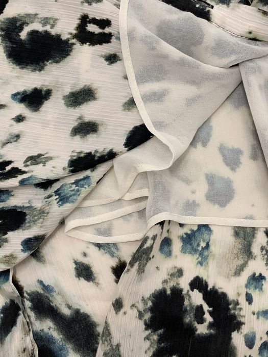 Sukienka midi zara abstrakcyjny malarski wzor panterki zara na lato 36