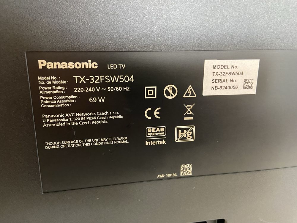 Телевізор Panasonic TX-32FSW504 SmartTV/wifi/2018-19