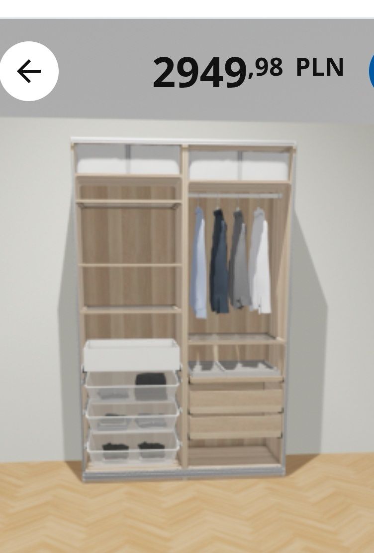 Szafy Pax ikea 150x62x236 i 200x66x236-drzwi przesuwne