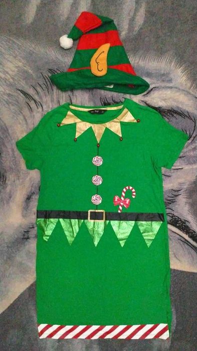 Новогодний костюм девушки Эльфа, размер М