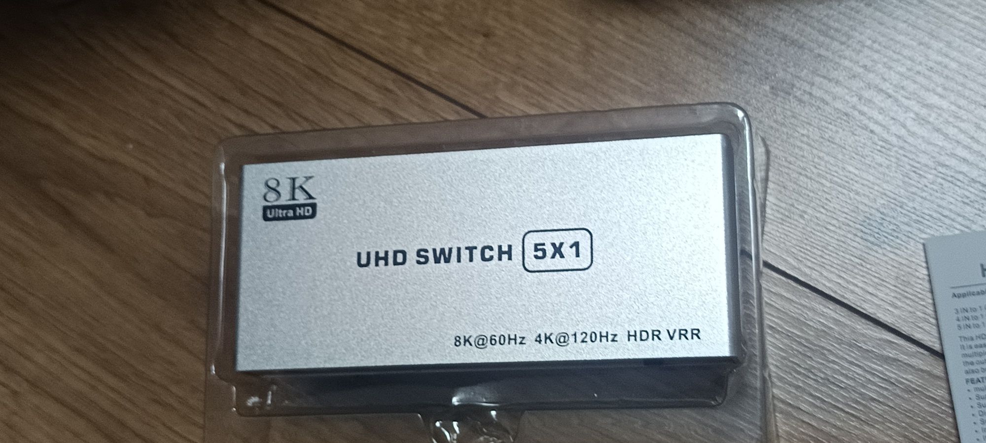 Przełącznik HDMI 8K rozdzielacz HDMI 5x1 Stich plus pilot