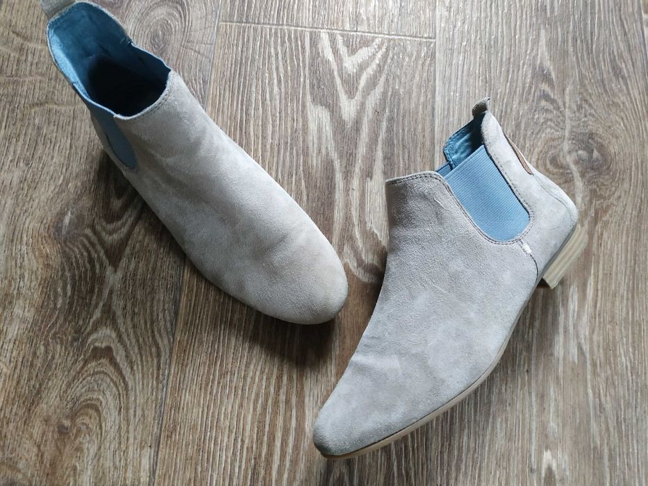 Полусапоги челси ботинки Tamaris Германия 38р натуральная замша кожа