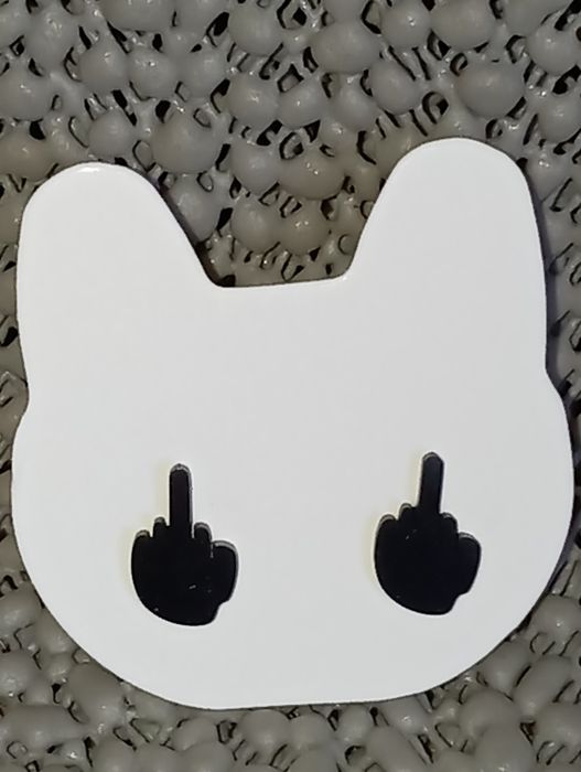 Kolczyki - środkowy palec , unisex