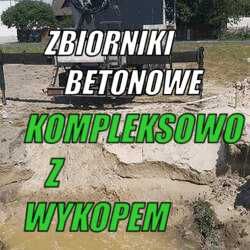 Szamba betonowe 3m3 Zbiorniki betonowe Piwnice Kompleksowo z wykopem