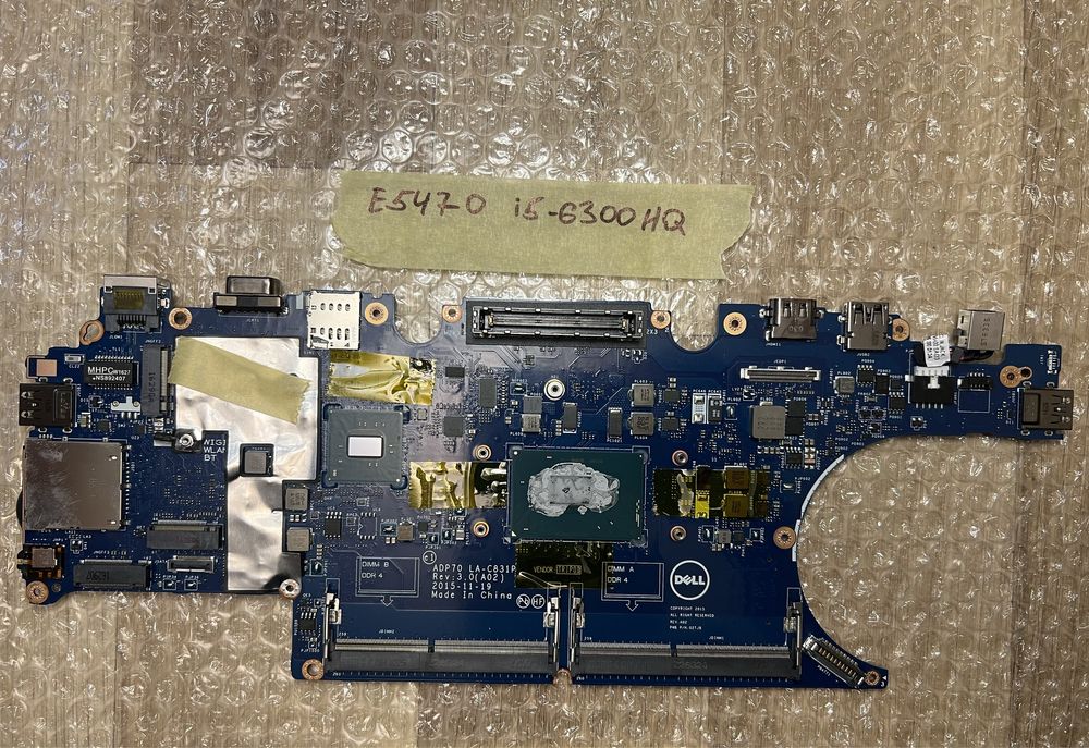 Материнські плати i7-6600U, i5-6440HQ, i5-6300HQ Dell Latitude E5470