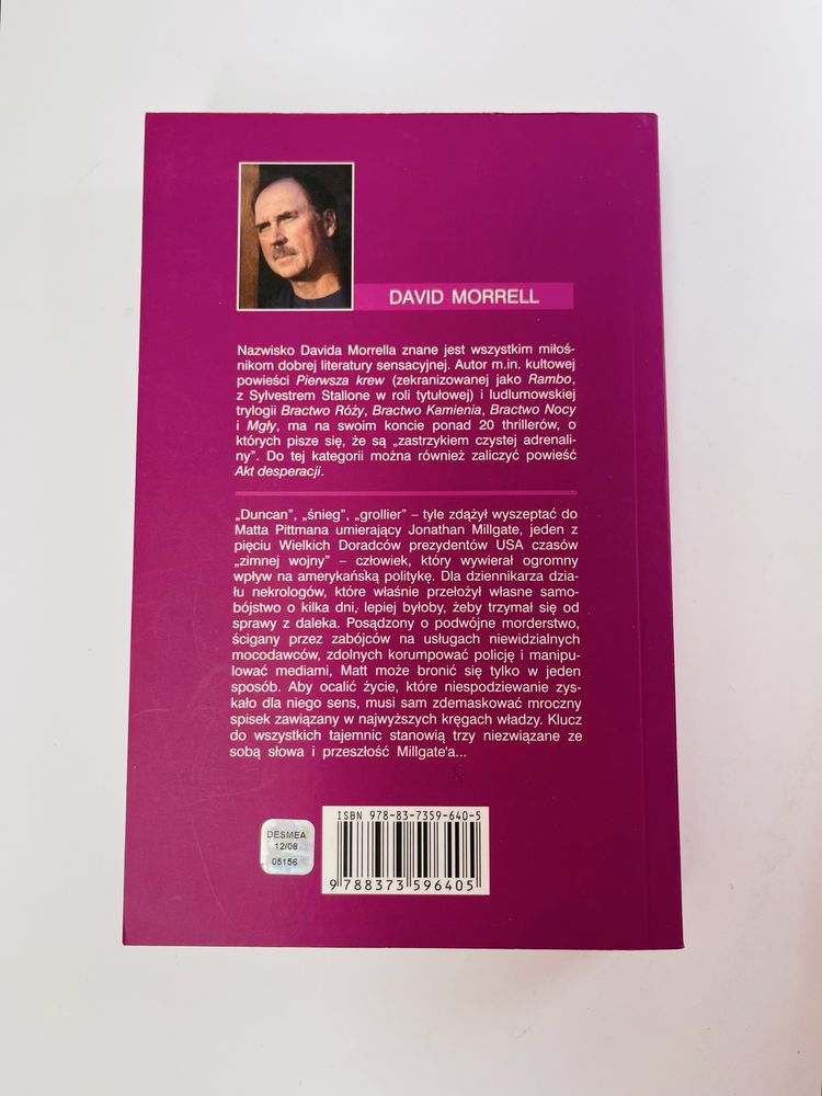 3x David Morrell Łowca + Akt desperacji + Szpieg na Boże Narodzenie