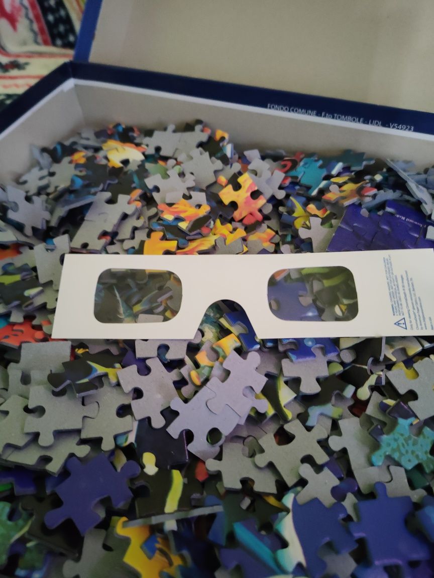 Puzzle 3d z okularami