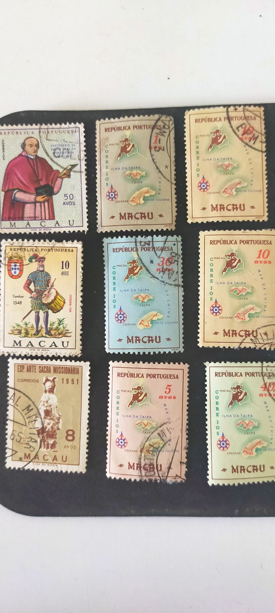 Vendo selos antigos de Macau