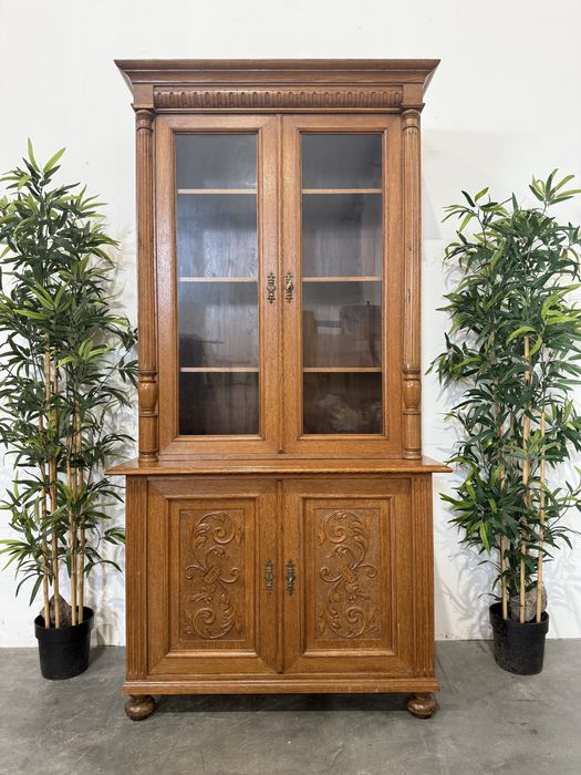 Piękna dębowa witryna biblioteka drewniana super stan dowóz wysyłka