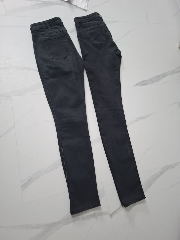 XS - S Wranger jeansy czarne fit 34 - 36 spodnie damskie