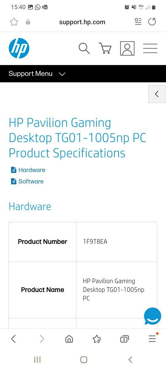 Pc HP TG 01 1005NP