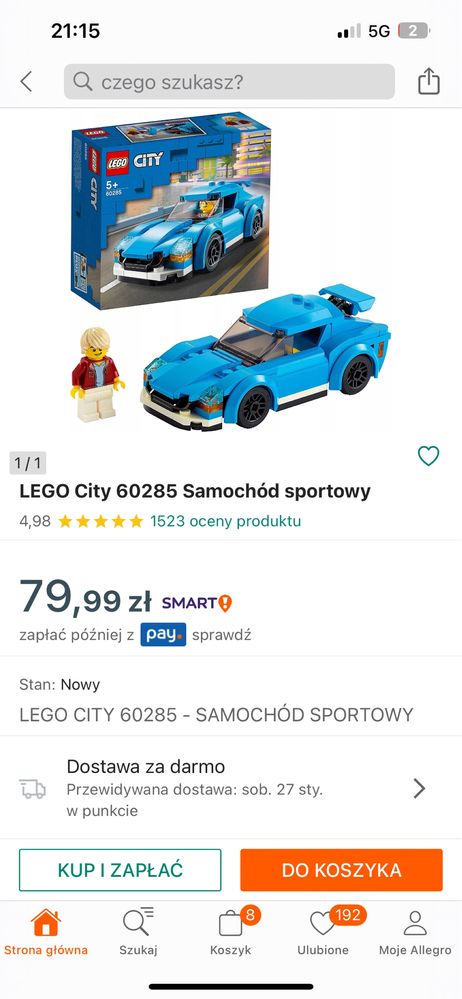 LEGO City 60285 Samochód sportowy