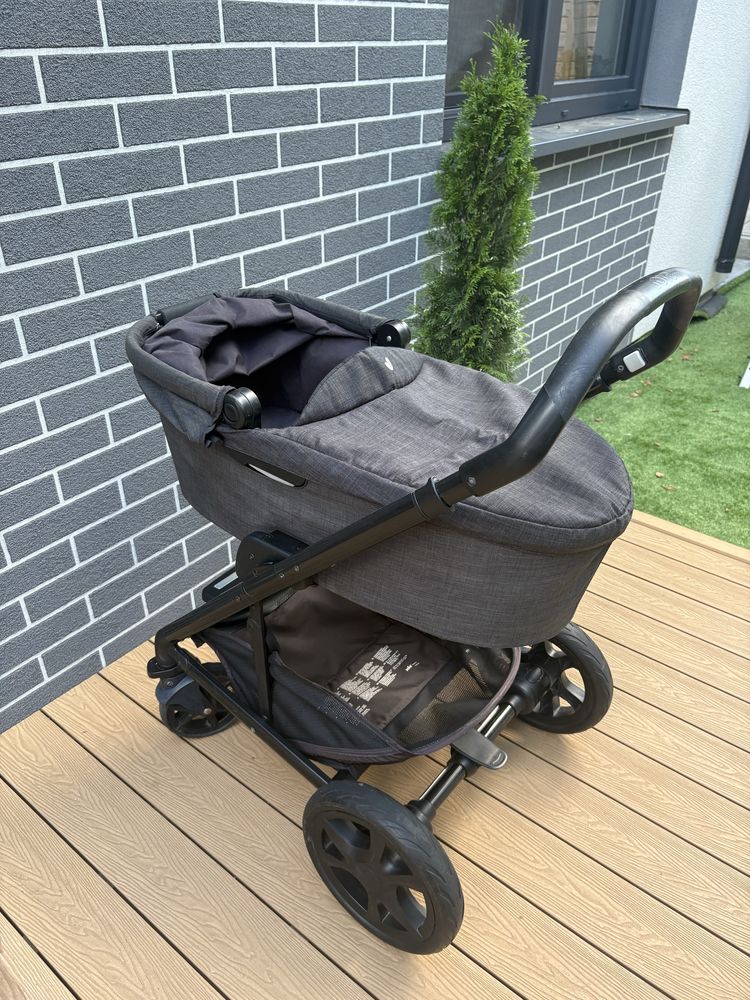 Wózek Joie 3w1+baza samochodowa isofix+dodatki