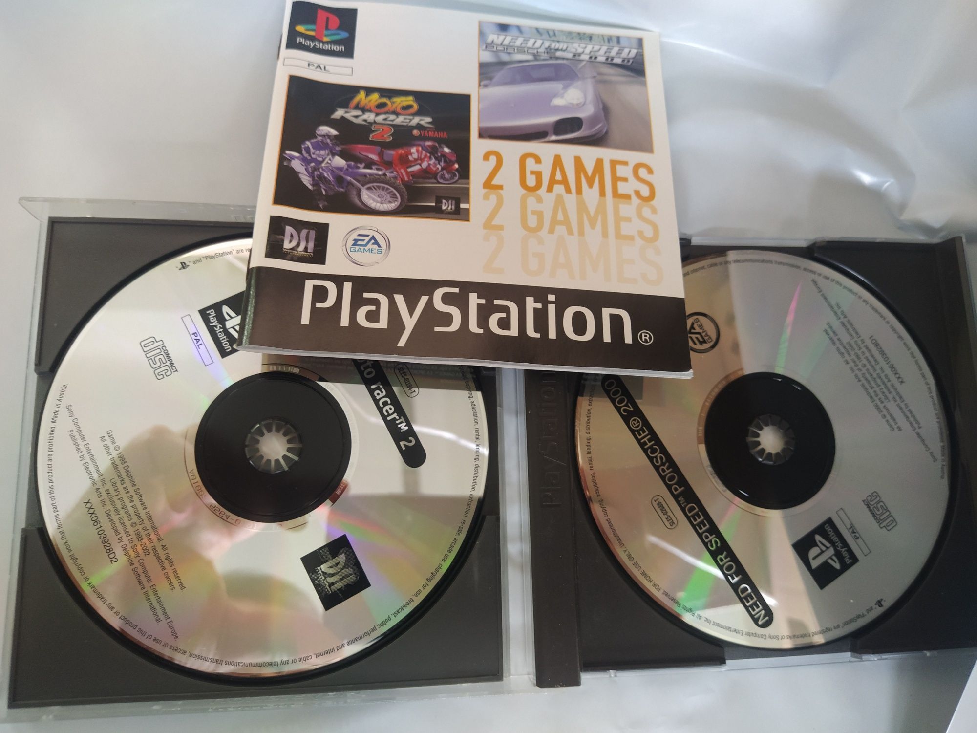 Ps1 psx one PlayStation Need for Speed Porsche 2000 / Moto Racer 2