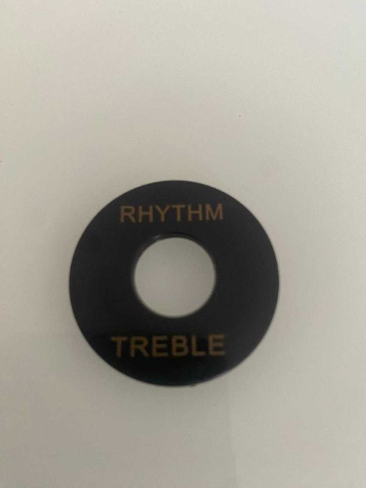 Placa guitarra (Rhythm / Treble) com letras douradas, para Les Paul