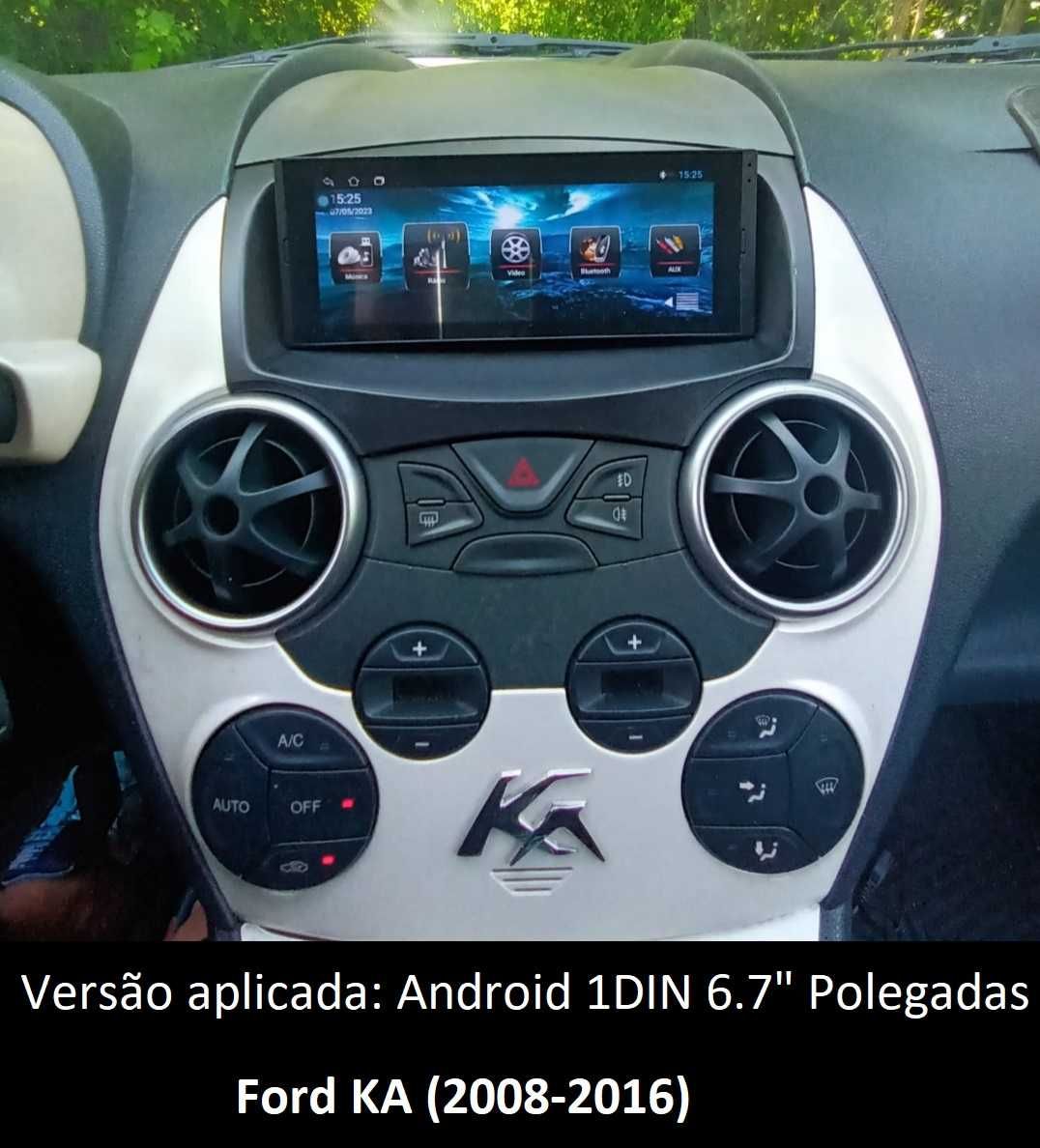 (NOVO) Rádio 1DIN Ford KA • (1996 a 2016) • Android GPS (2DIN)