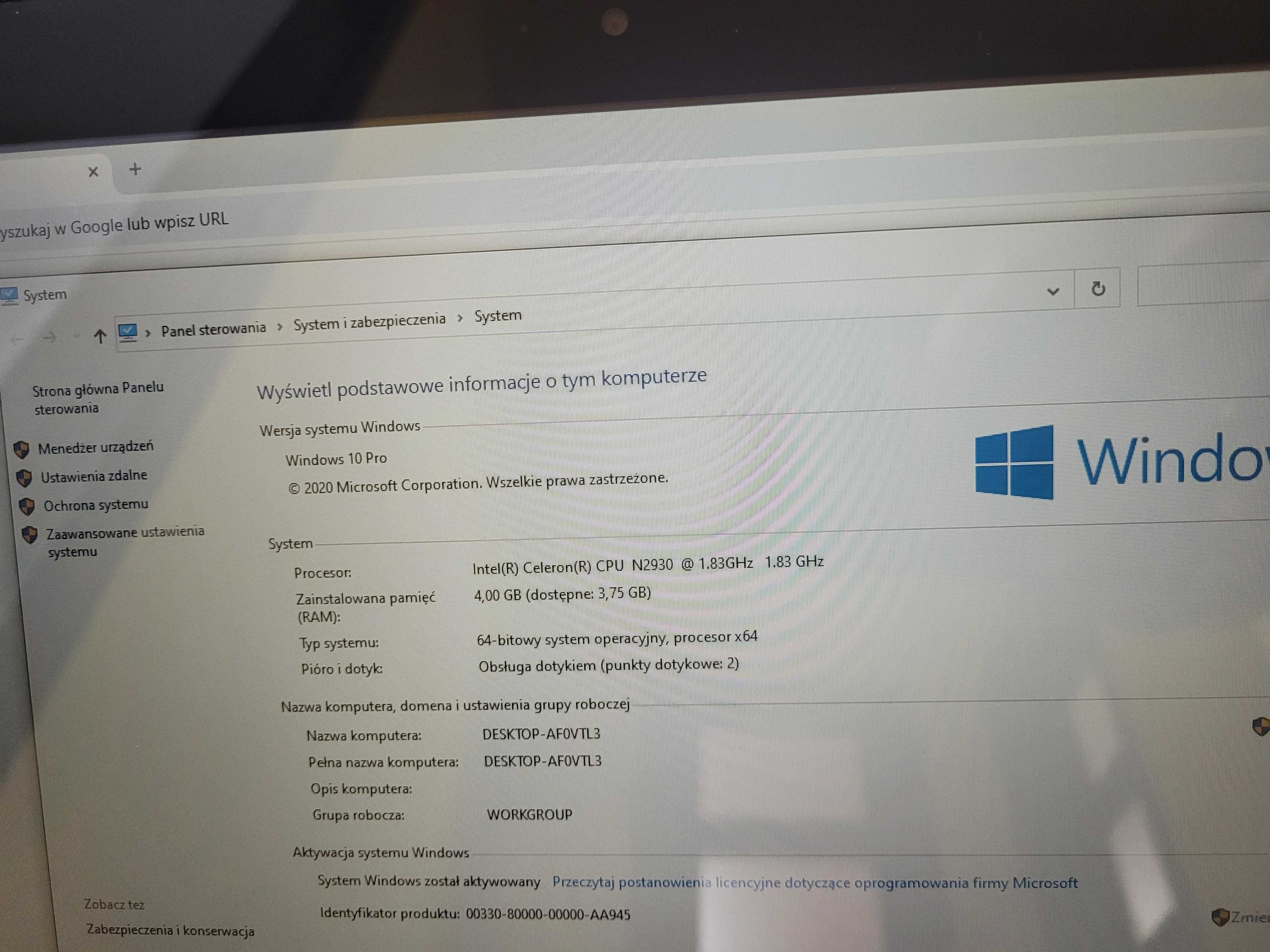 Laptop Lenovo Yoga 11e N2930 Bez Dysku i Ram, Bat 3h Nie Testowany