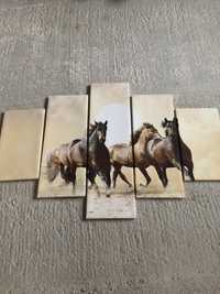 Obraz - Konie (pięć części )