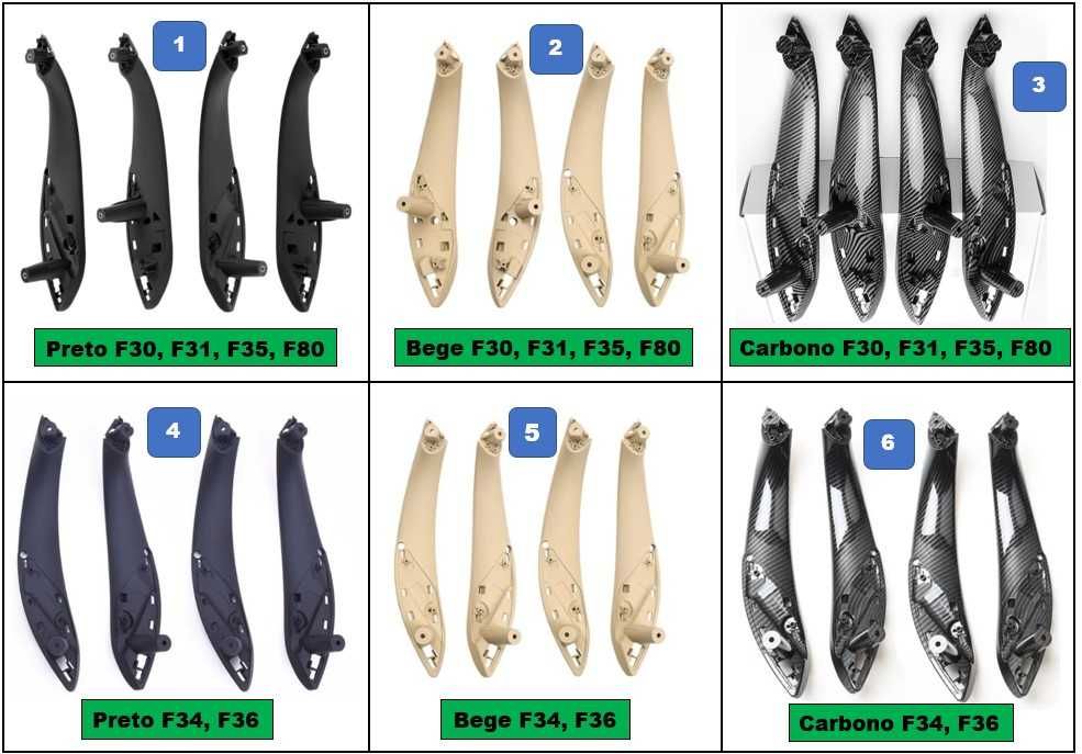 Puxador porta interior Esqª ou Drtª BMW X5 F15 X6 F16 várias cores