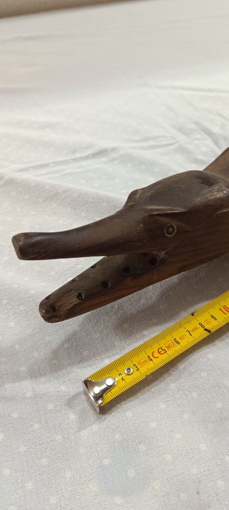 Crocodilo em madeira maciça 67cm