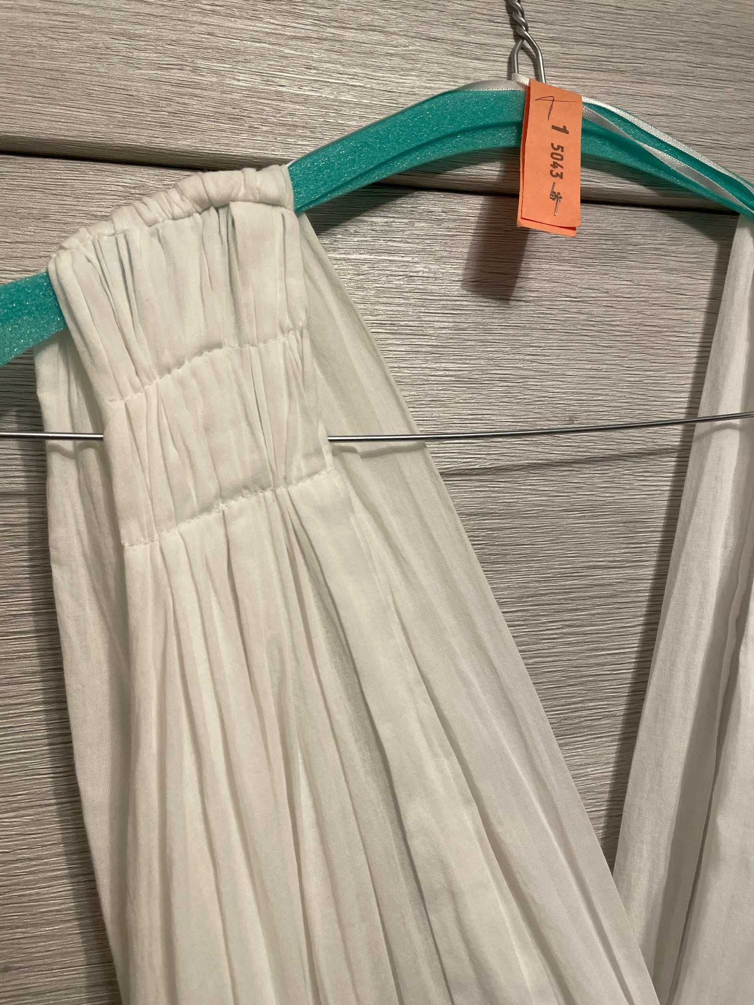 Sukienka Massimo Dutti maxi długa biała r. M