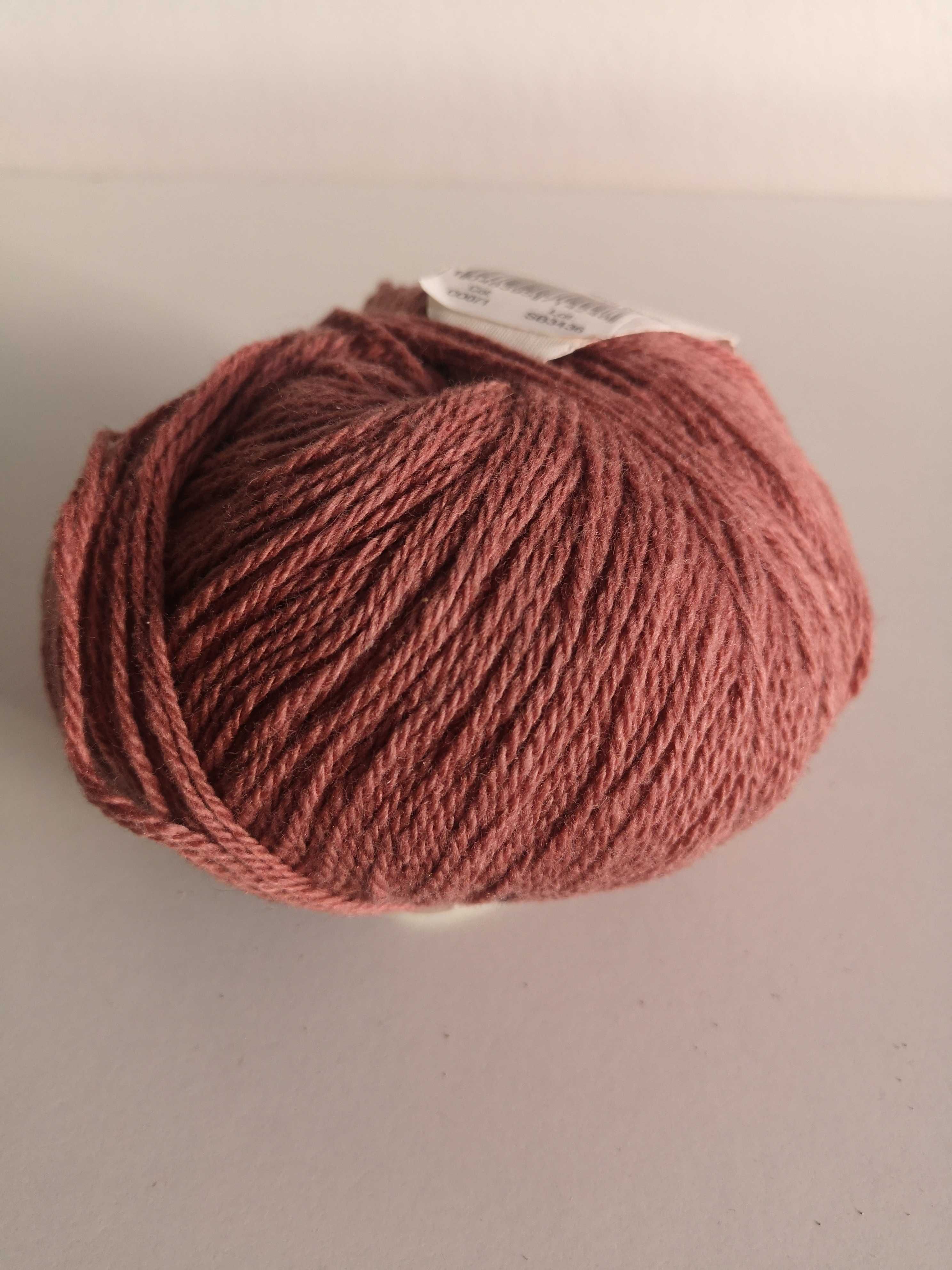 Włóczka ETROFIL LANACOT CO071 org. 55% merino+bawełna FIOLET BEŻ (169)