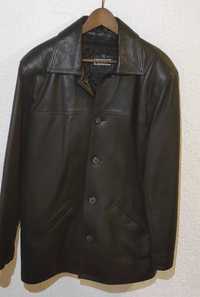 Czarna kurtka skórzana z podpinką stan bdb rozmiar XL.