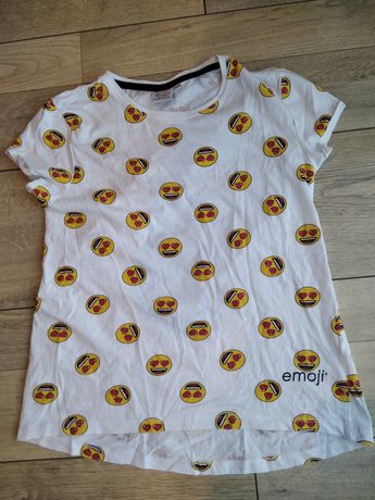 T-shirt dla dziewczynki rozmiar 146/152 Emoji