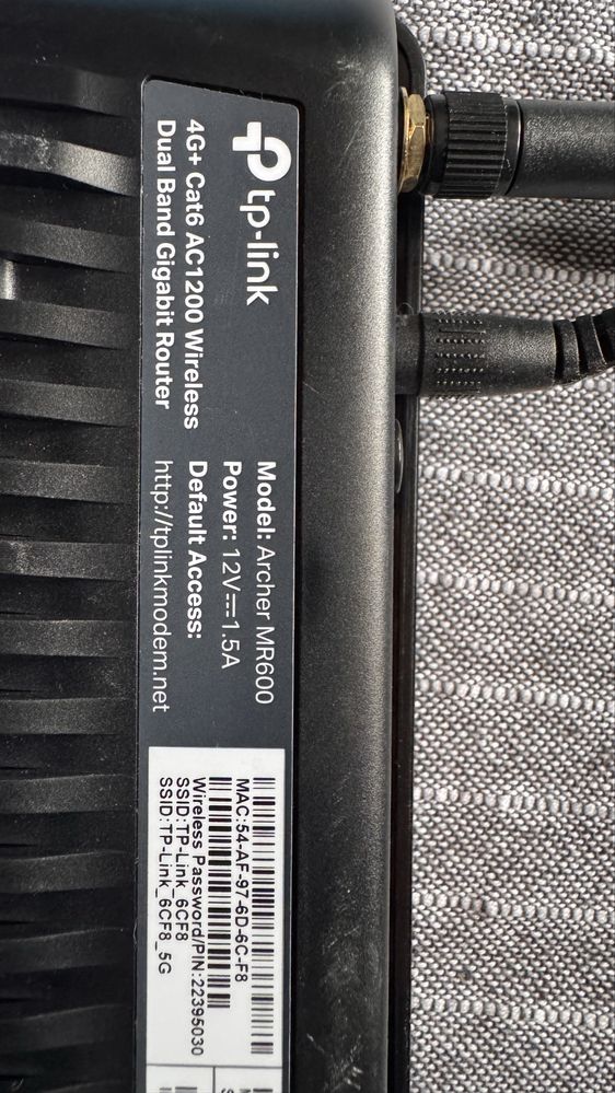 Router TP link Archer mr600
