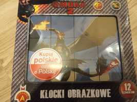 Drewniane Klocki układanki (puzzle)