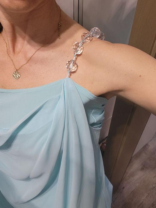 Sukienka wizytowa miętową mega wygodna