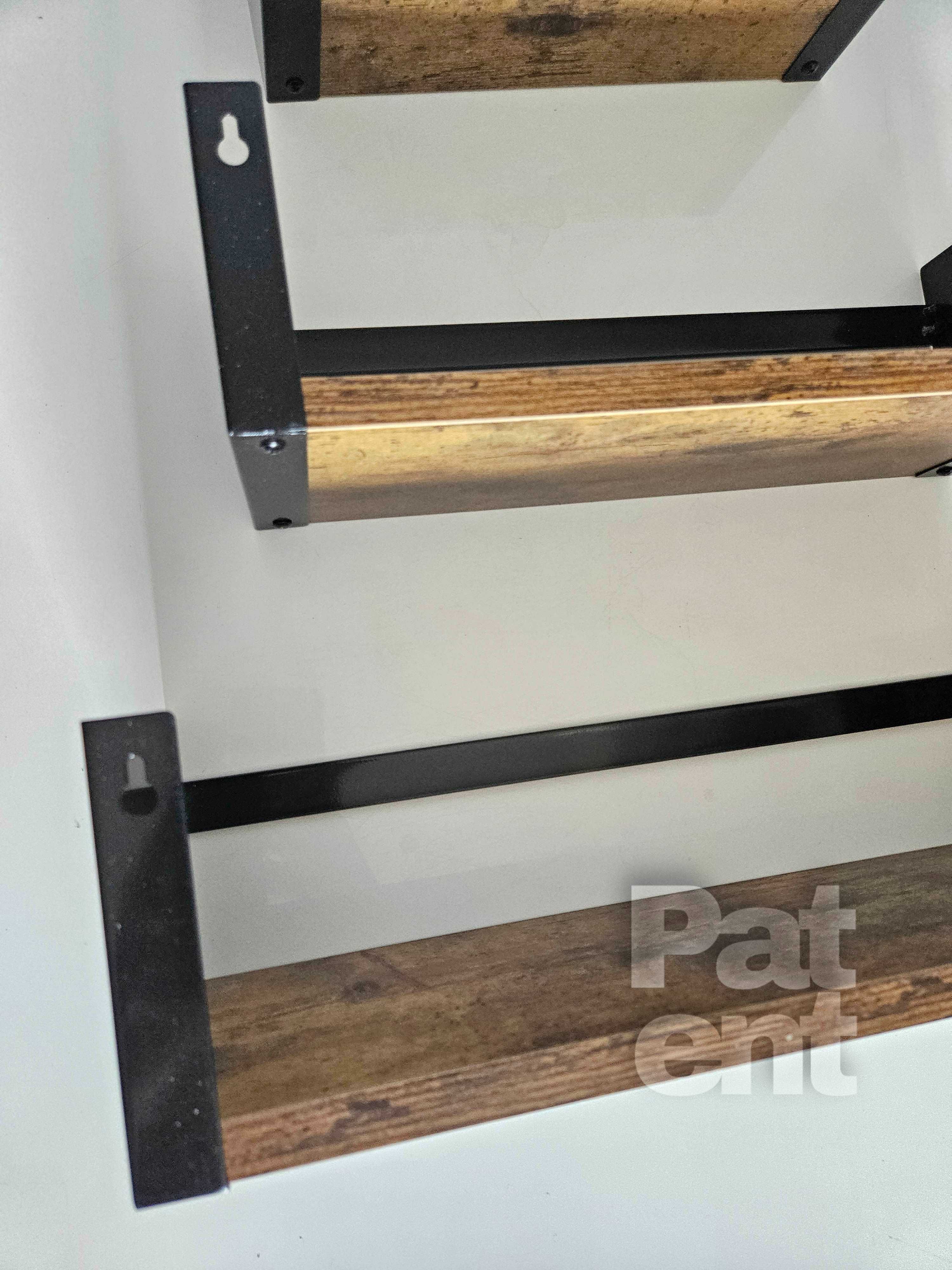 Półka łazienkowa 3 sztuki loft retro na ścianę ścienne dekoracja
