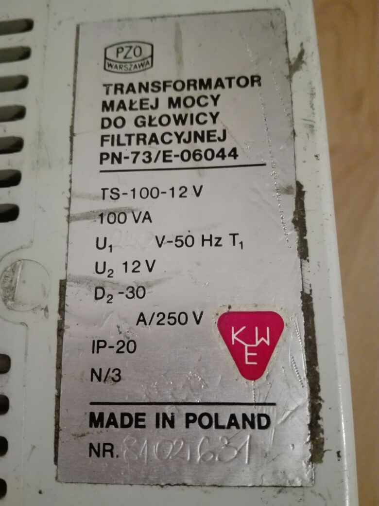 Transformator 12V, przetwornica produkcji polskiej