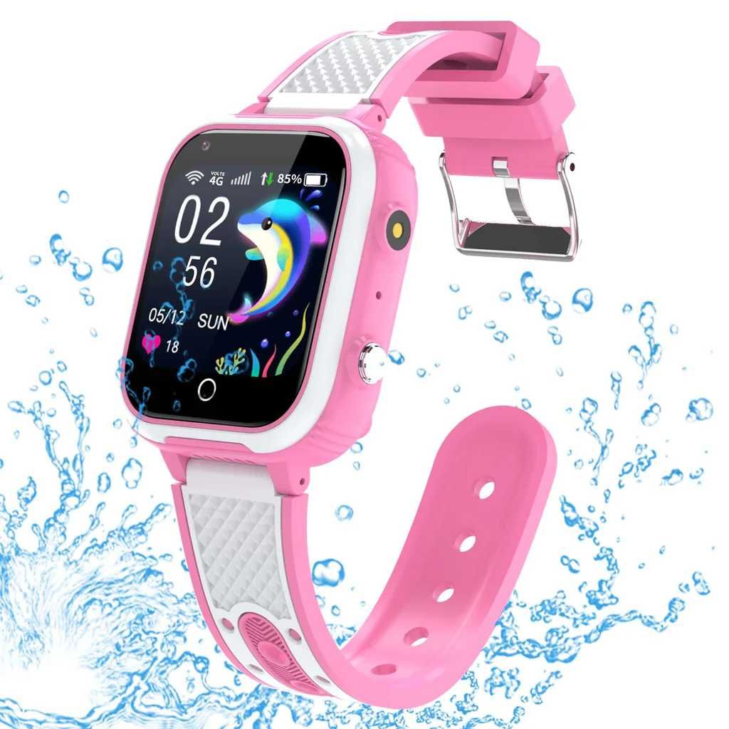 Wodoodporny Smartwatch 4G Dzieci z GPS i telefonem,