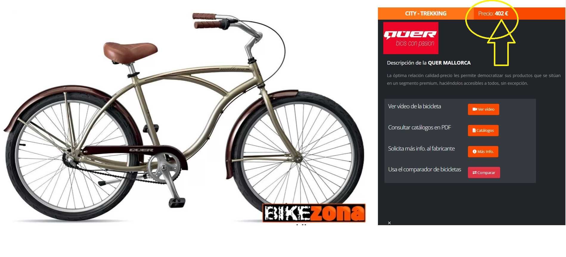 Bicicleta "Quer", quadro alumínio, como nova (custa nova 405 euros)