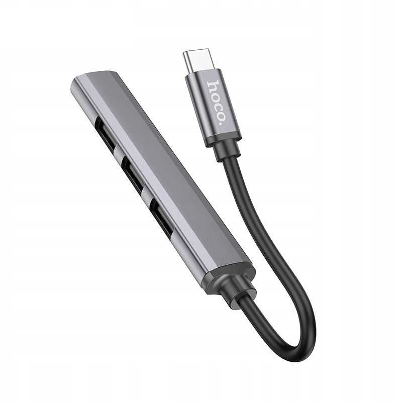 HOCO adapter HUB 4w1 USB C do 1x USB 3.0 + 3x USB 2.0