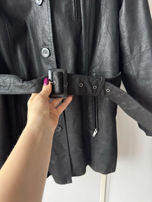 Płaszcz damski skórzany C&A 42