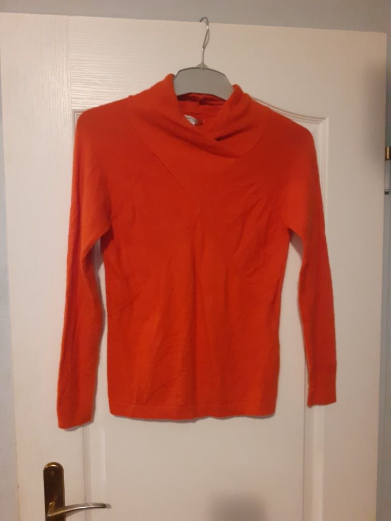 Sweter reiss cashmere blend czerwony okazja