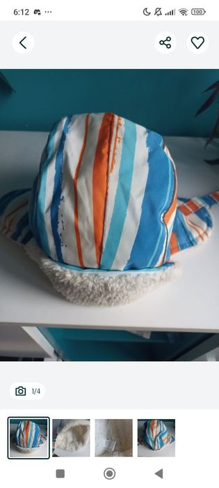 Czapka zimowa ocieplana dla dzieci r. 52