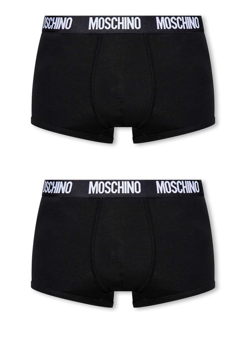 MOSCHINO bokserki 2 PAK bokserek męskich SUPIMA BLACK