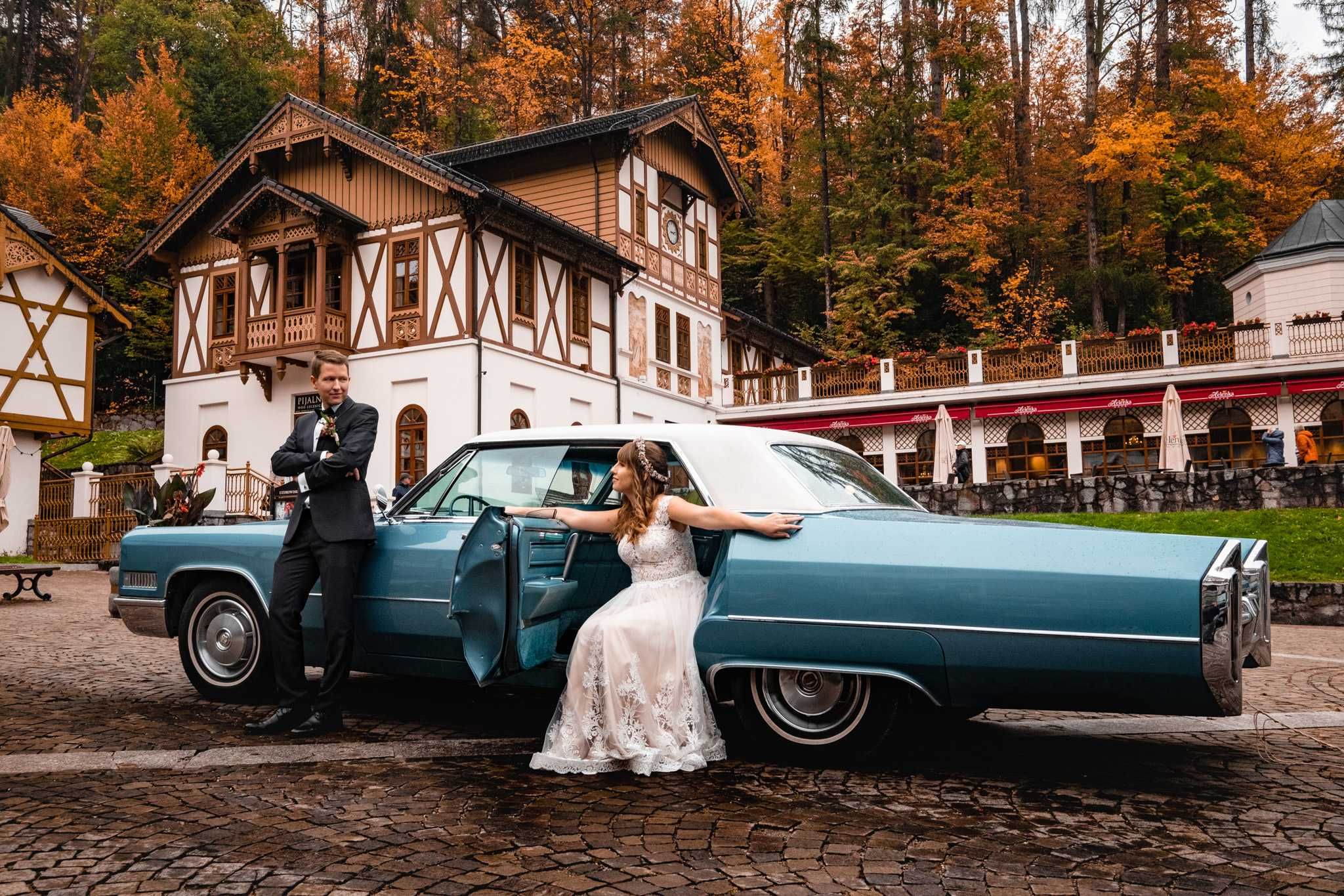 Samochód Auto do ślubu Cadillac 1966 - klimatyzacja retro wesele